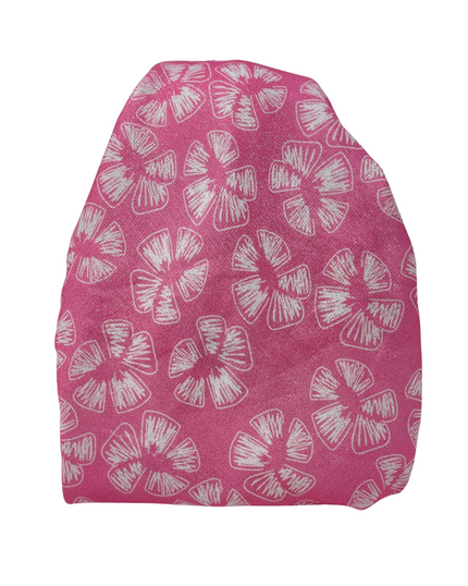 It's Younique OB-SCFLO-PK Scribbled Flowers Pink Pre-Tied Open Back Bandanna with Velvet Grip Myselflingerie.com