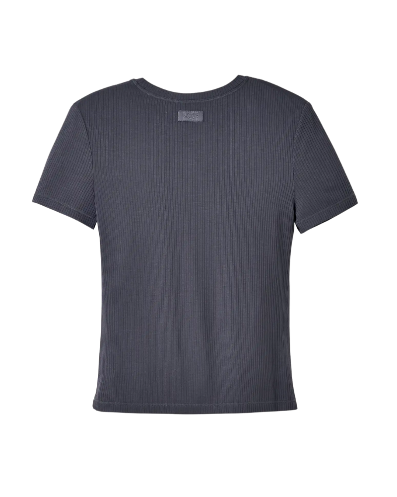 UGG 1167362 Thundercloud Miriam Short Sleeve Rib Lounge Top Myselflingerie.com
