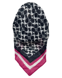 It's Younique OB-CO-BLK Coach Inspired Black Shimmer Pre-Tied Open Back Bandanna with Velvet Grip Myselflingerie.com