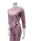 Oh! Zuza V12 V Lace Trim Dusty Pink Modal Pajamas Set Myselflingerie.com