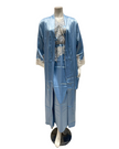 Mari M. 36218 Bleu Classic Poly Silk Kaftan Gown Myselflingerie.com
