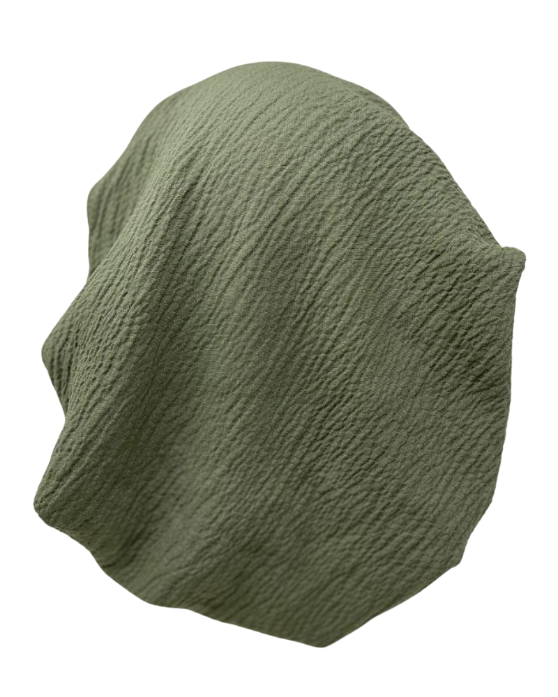 Lizi Headwear ACSSA Solid Sage Crimped Pre-Tied Bandanna with Full Grip Myselflingerie.com