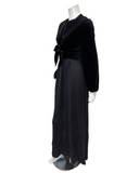 ORD DRO26923 Velvet Button Down Fake Wrap Lounger Myselflingerie.com