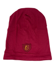 C. Bird Burgundy Ribbed with Logo Bamboo Beanie Snood
