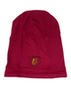C. Bird Burgundy Ribbed with Logo Bamboo Beanie Snood