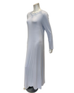 Verdiani 4409 Pale Blue Sheer Lace Applique Pull On Modal Nightgown Myselflingerie.com