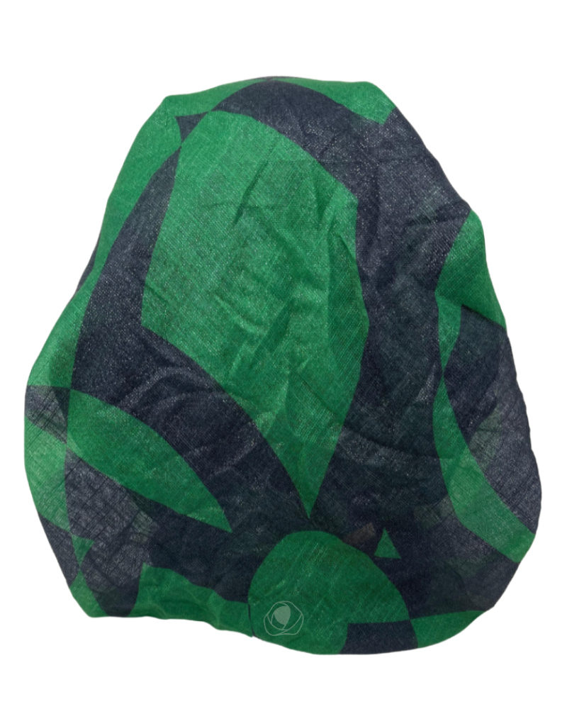 It's Younique OB-SHIM-GRB Green/Black Mix Shimmer Pre-Tied Open Back Bandanna with Velvet Grip Myselflingerie.com