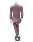 Oh! Zuza V12 V Lace Trim Dusty Pink Modal Pajamas Set Myselflingerie.com