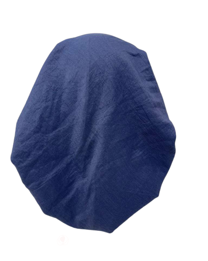 Tal New York Solid Dark Denim Soft Pre-Tied Bandanna with Velvet Grip Myselflingerie.com