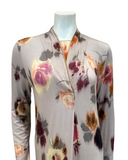 Verdiani 4214 Mauve Floral Print V Neck Pull On Modal Nightgown Myselflingerie.com