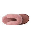 UGG 5125 Pink Dawn Coquette Clog Suede Slippers with Fur Trim Myselflingerie.com