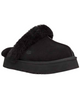 UGG 1122550 Black Disquette Slippers with Fur Trim Myselflingerie.com