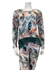 Oh! Zuza 4526 Floral Print Ribbed Modal Pajamas Set Myselflingerie.com