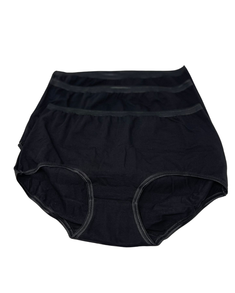 Cotton Touch MAXI Black Cotton Maxi Briefs 3 Pack Myselflingerie.com