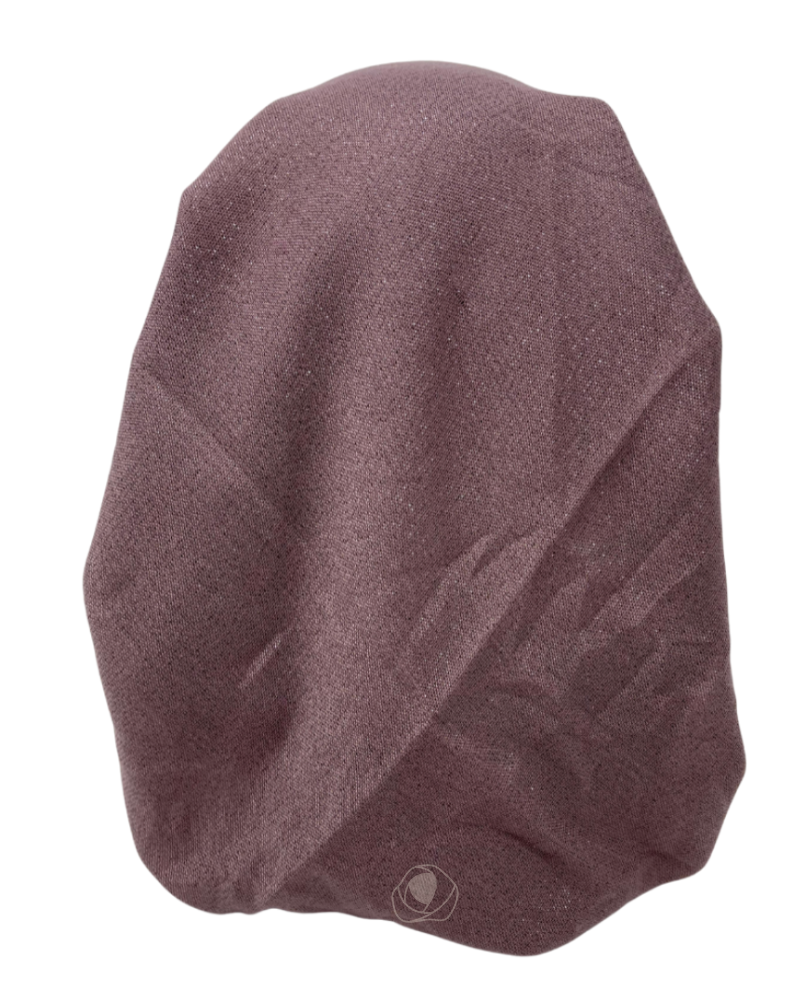 It's Younique OB-SHIM-RO Solid Rose Shimmer Pre-Tied Open Back Bandanna with Velvet Grip Myselflingerie.com