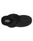 UGG 1122550 Black Disquette Slippers with Fur Trim Myselflingerie.com