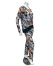 Oh! Zuza 4526 Floral Print Ribbed Modal Pajamas Set Myselflingerie.com