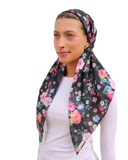 Scarf Bar Painted Petal Classic Pre-Tied Bandanna with Velvet Grip