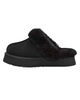 UGG 1122550 Black Disquette Slippers with Fur Trim Myselflingerie.com