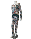 Oh! Zuza 4526 Floral Print Ribbed Modal Pajamas Set Myselflingerie.com