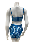 Kilo Brava 11243- 12236 Hawaiian Blue Longline Bralette & Shorts Set Myselflingerie.com