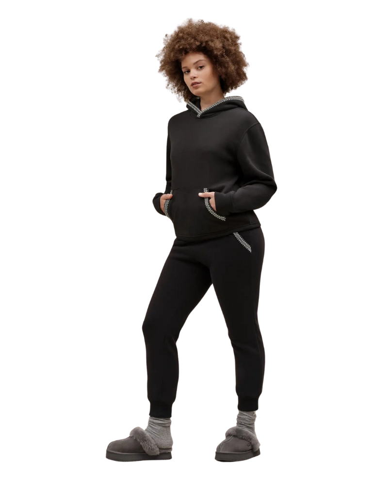 UGG 1122550 Charcoal Disquette Slippers with Fur Trim Myselflingerie.com