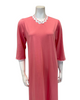 Iora Lingerie 25112C Salmon Pink Peasant 100% Organic Cotton Nightgown Myselflingerie.com