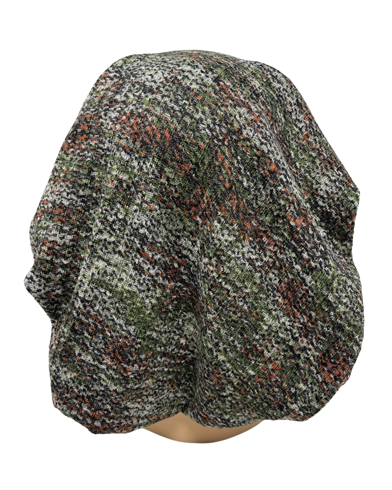 Triple Up BL1043 Olive & Rust Mix Knit Lined Pre-Tied Bandanna Myselflingerie.com Myselflingerie.com