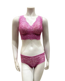 Cosabella PRETA1383+0721 Neela Flower/Flori Pink Curvy Pret A Porter Bralette Set Myselflingerie.com