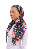 Scarf Bar Painted Petal Classic Pre-Tied Bandanna with Velvet Grip Myselflingerie.com