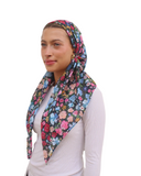Scarf Bar Midnight Garden Classic Pre-Tied Bandanna with Velvet Grip