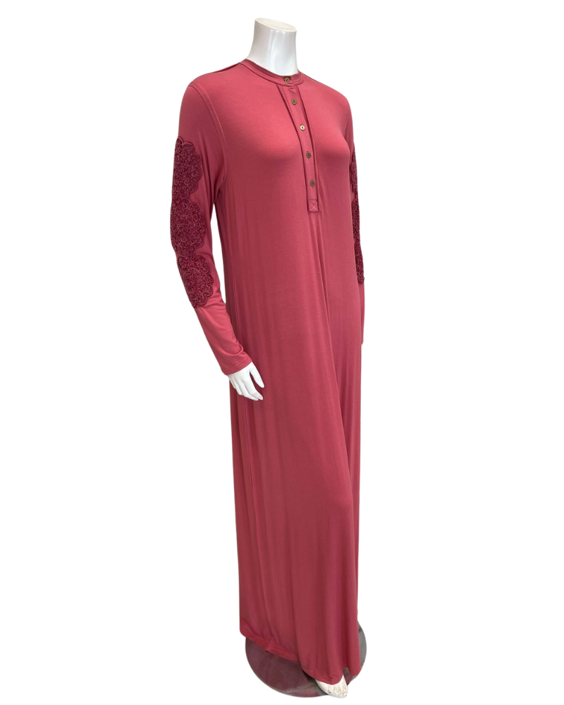 The Star Story 10-888 Dollies Berry Modal Button Down Nightgown Myselflingerie.com