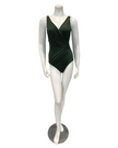 Gottex 25LL178 Olive Lattice Square Neck Swimsuit Myselflingerie.com