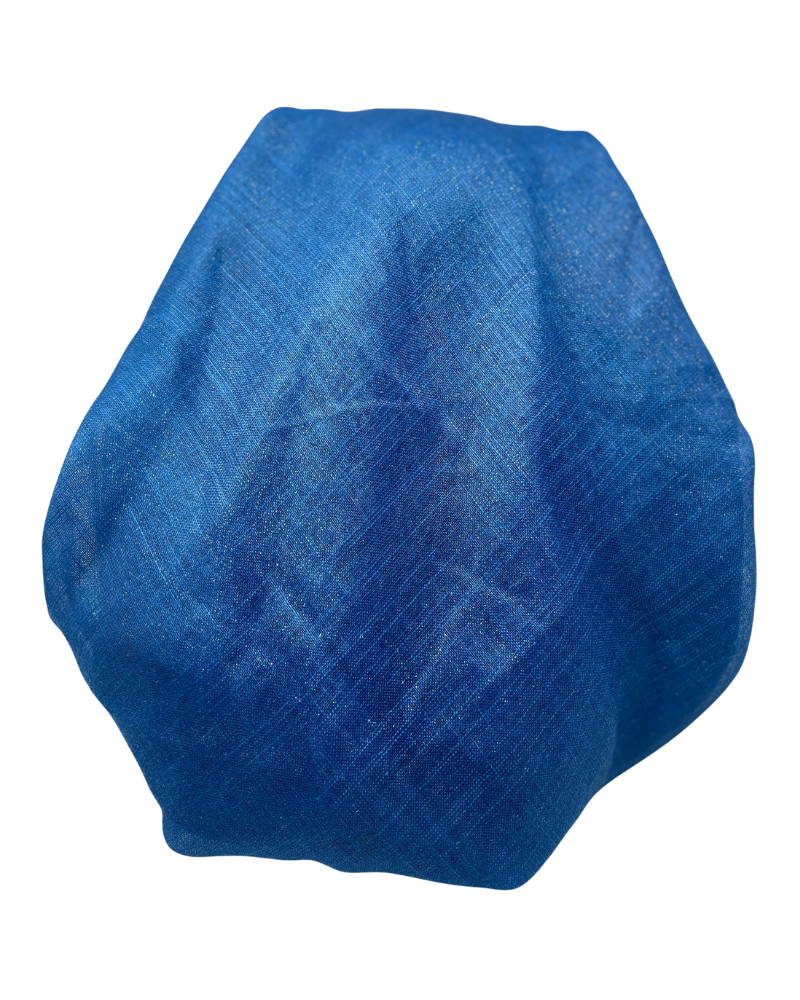 It's Younique PP-SHIM-BL Blue Shimmer with White Border Pre-Tied Bandanna with Velvet Grip Myselflingerie.com