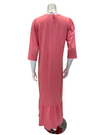 Iora Lingerie 25112C Salmon Pink Peasant 100% Organic Cotton Nightgown Myselflingerie.com