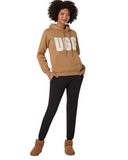 1144506 Chestnut/Plaster Rey UGGFluff Logo Hoodie