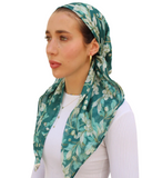 Scarf Bar Emerald Garden Square Scarf with Invisible Grip Myselflingerie.com