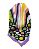 It's Younique OB-HO-LIL Honeycomb Lilac Border Pre-Tied Open Back Bandanna with Velvet Grip Myselflingerie.com