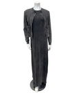 ORD DRV26935 + TRV26936 Black Wash Sleeveless Maxi Jumper & Cardigan Set Myselflingerie.com