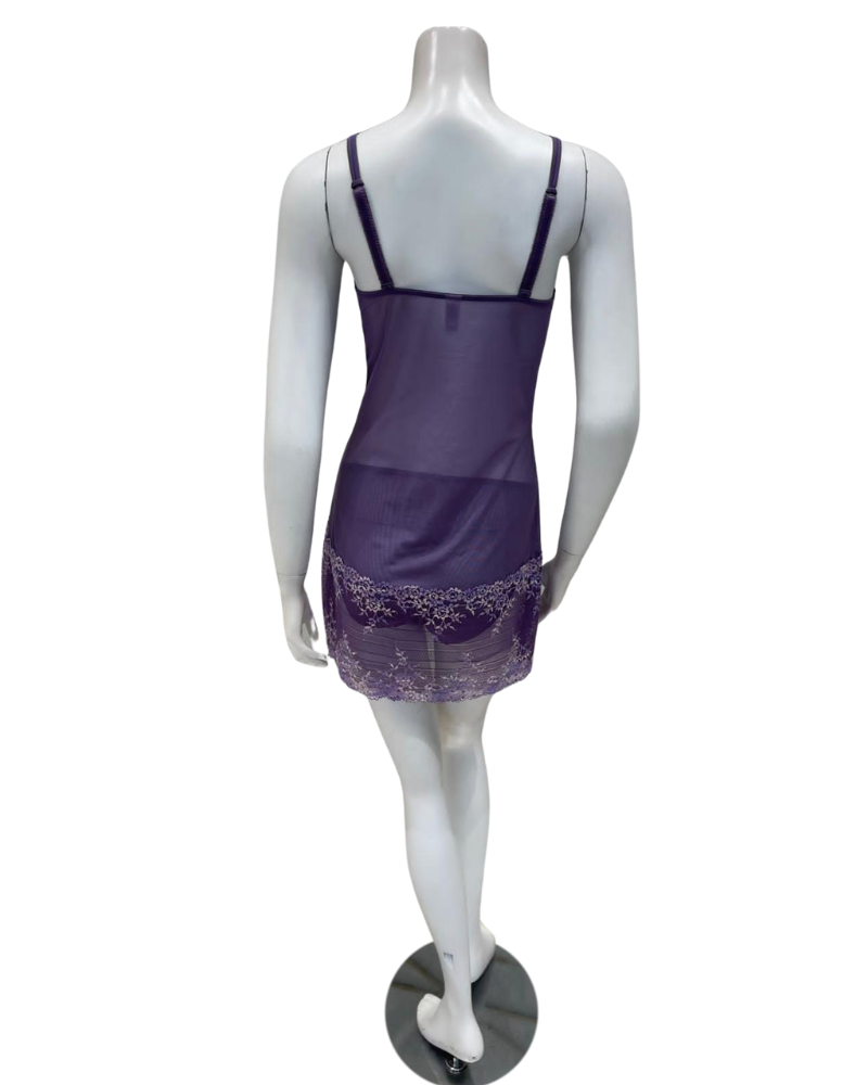 Wacoal 814191 Grape Embrace Lace Chemise Myselflingerie.com
