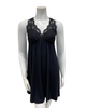 Fleur't 630F Black Lace Full Cup T-Back Short Modal Chemise Myselflingerie.com