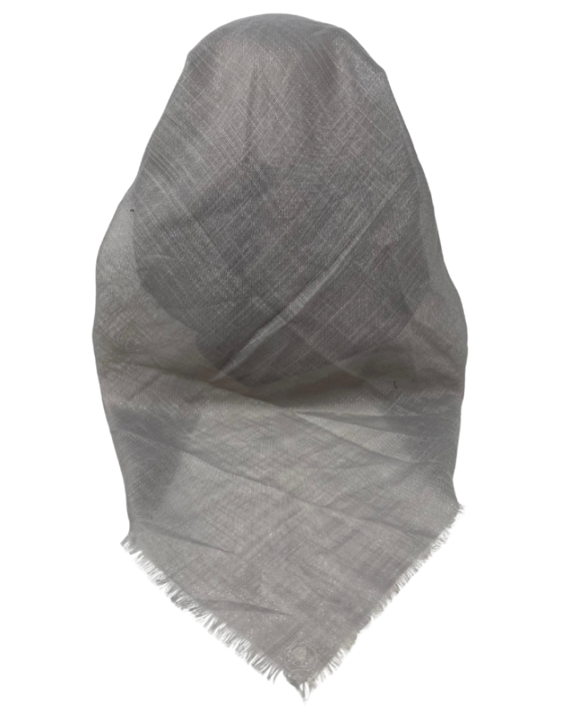 It's Younique OB-SHIM-SL Solid Slate Shimmer Pre-Tied Open Back Bandanna with Velvet Grip Myselflingerie.com