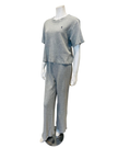 Polo by Ralph Lauren 4P0378-R3202 Grey Heather Cotton Blend Short Sleeve Pajamas Set Myselflingerie.com