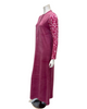 Nico Italy AP834VPK Pink Leopard Print Velour Snap Front Nightgown Myselflingerie.com