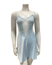 Flora Nikrooz 8060+8061 Ice Blue Showstopper Chemise & Robe Set Myselflingerie.com