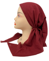 Cherie Burgundy Adjustable Pre-Tied Open Back Bandanna