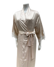 Mari M. 36217 Cream Classic Poly Silk Robe Myselflingerie.com
