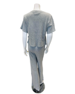 Polo by Ralph Lauren 4P0378-R3202 Grey Heather Cotton Blend Short Sleeve Pajamas Set Myselflingerie.com