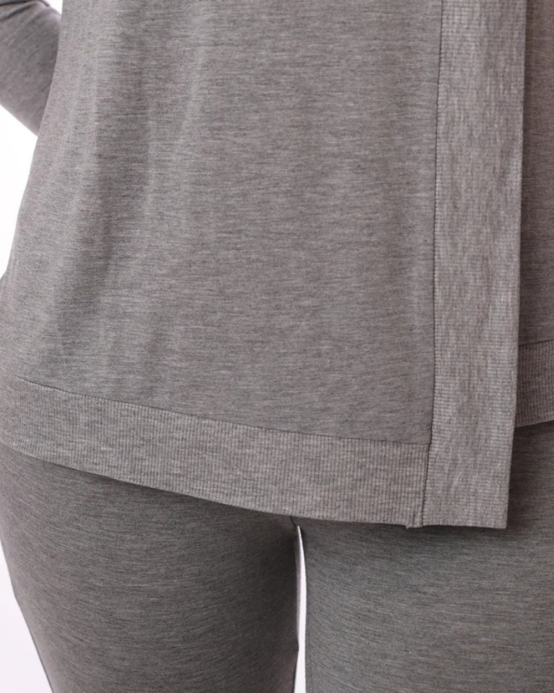 Rojo London May Grey Nursing Modal Pajamas Set Myselflingerie.com