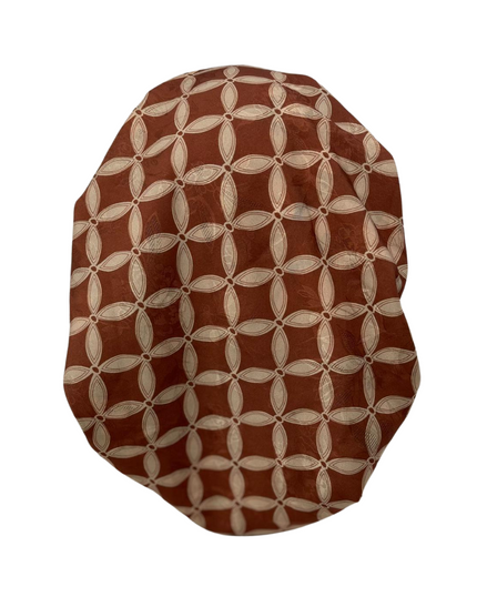 Lizi Headwear ETCH002 Rust Geometric Pre-Tied Bandanna with Full Grip Myselflingerie.com